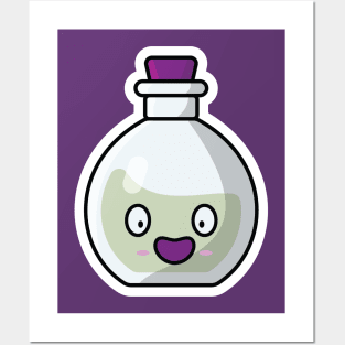 Potion Bottle with Cartoon Character Posters and Art